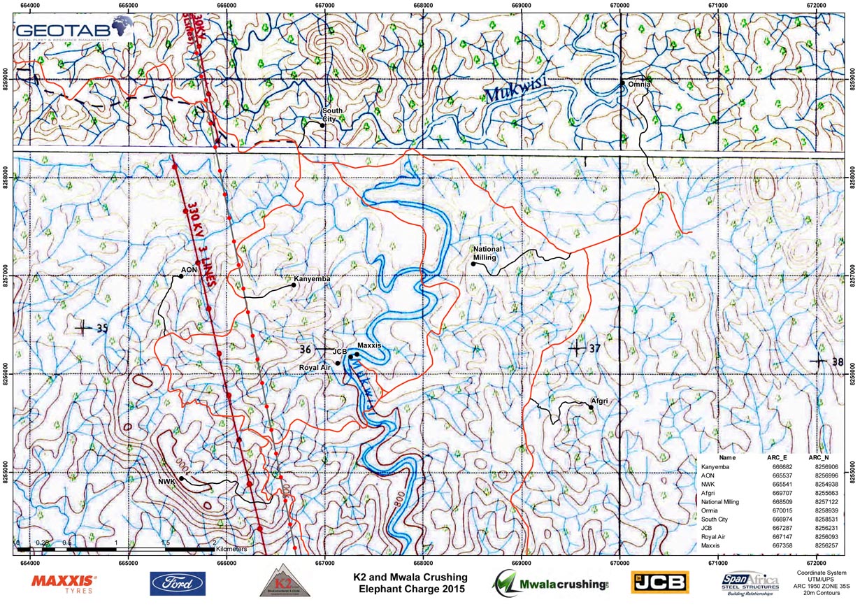 Route map — K2 & Mwala Crushing Elephant Charge 2015