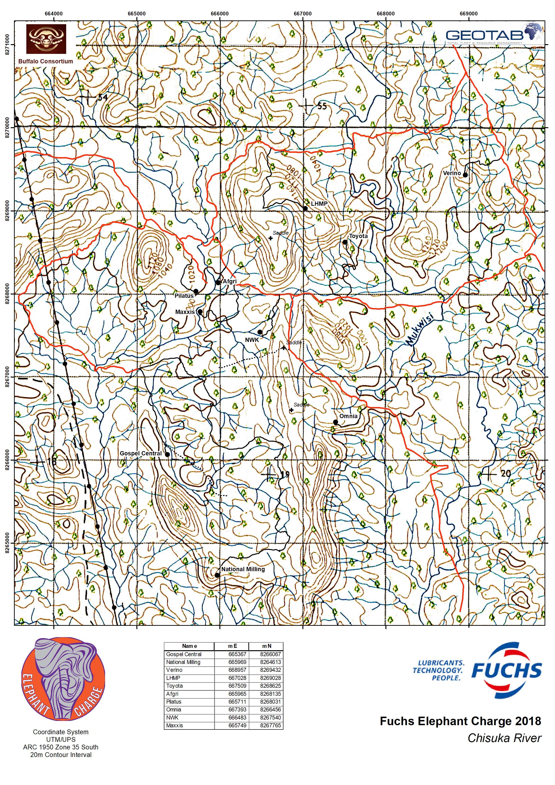 Route map — Fuchs Elephant Charge 2018