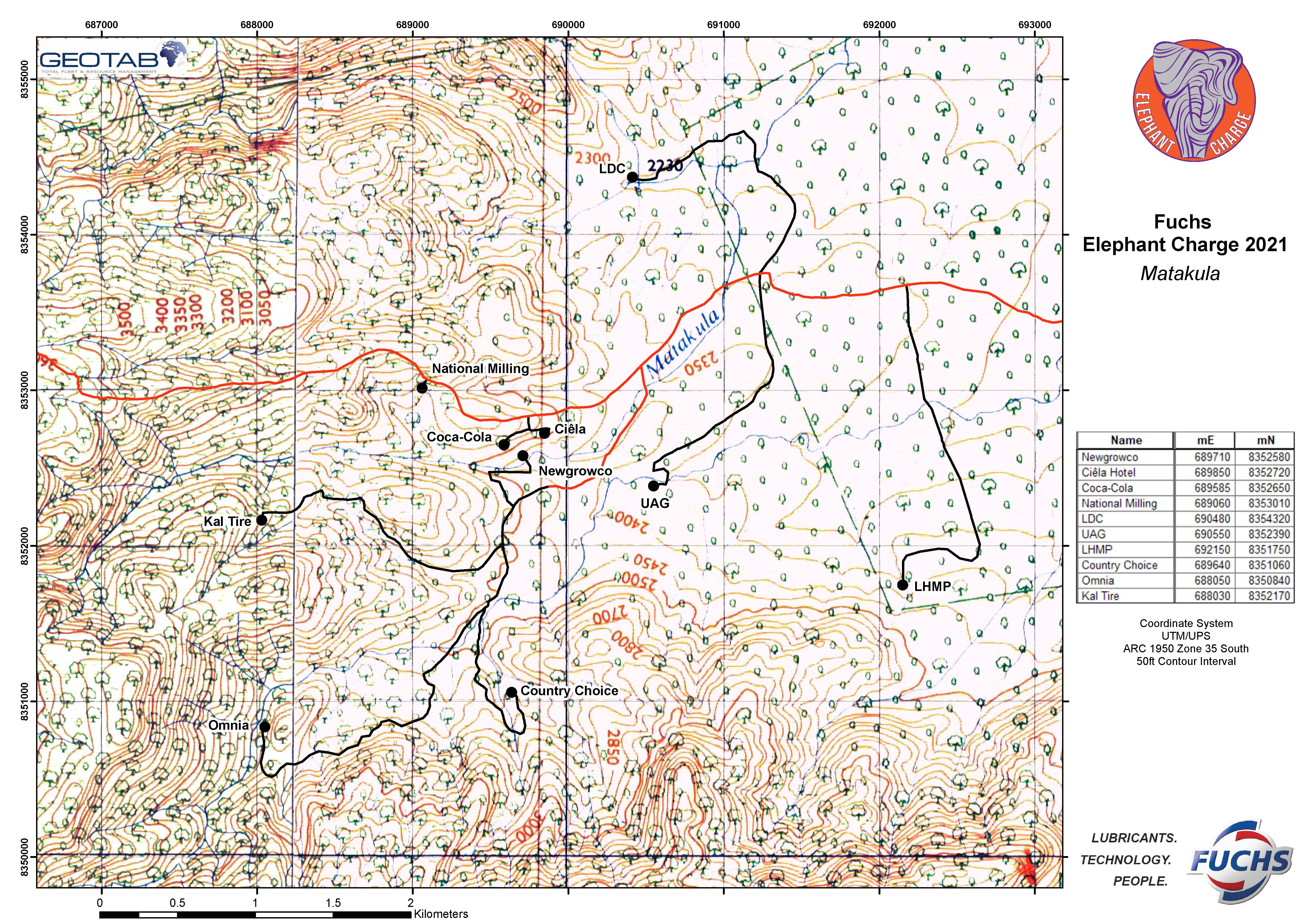Route map — Fuchs Elephant Charge 2021