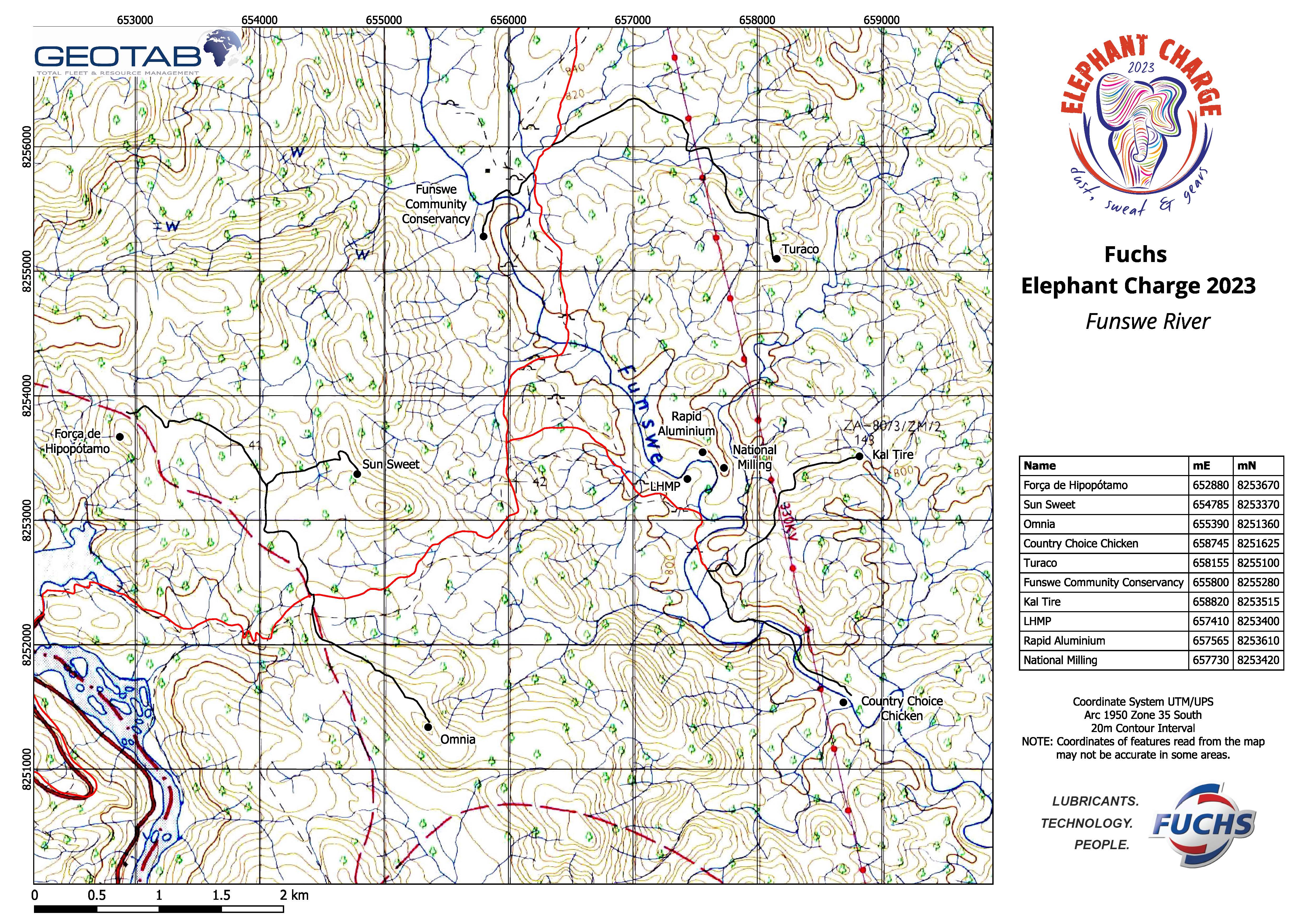 Route map — Fuchs Elephant Charge 2023