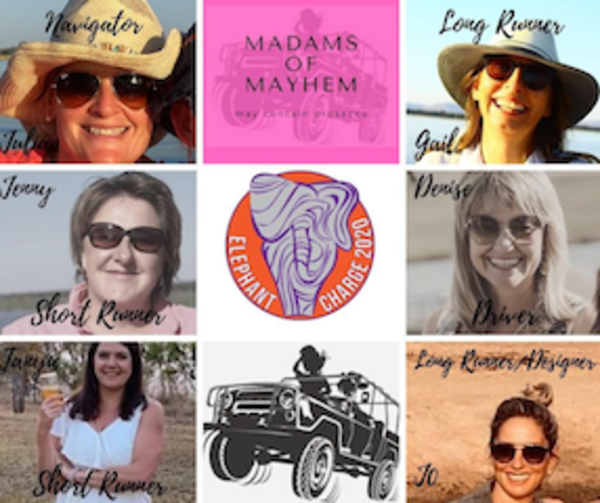 Madams of Mayhem in the Fuchs Elephant Charge 2020